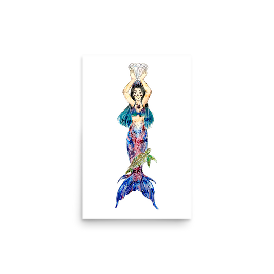 Diamond Mermaid Poster