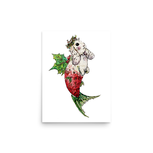 Holly Bunny Mermaid Poster