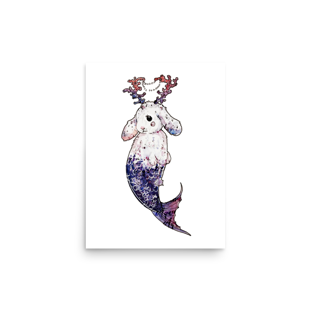 Jackalope Mermaid Poster