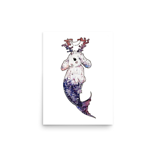 Jackalope Mermaid Poster