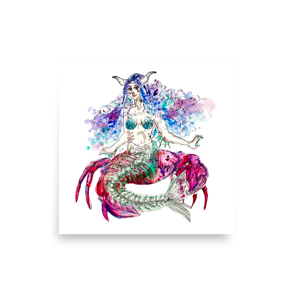 Transparent Mermaid Poster