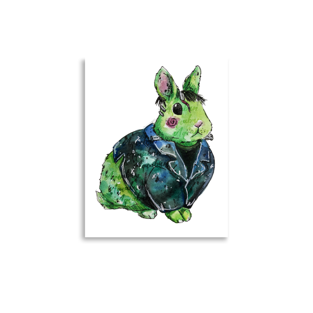 Bunny Fankenstein's Monster Poster