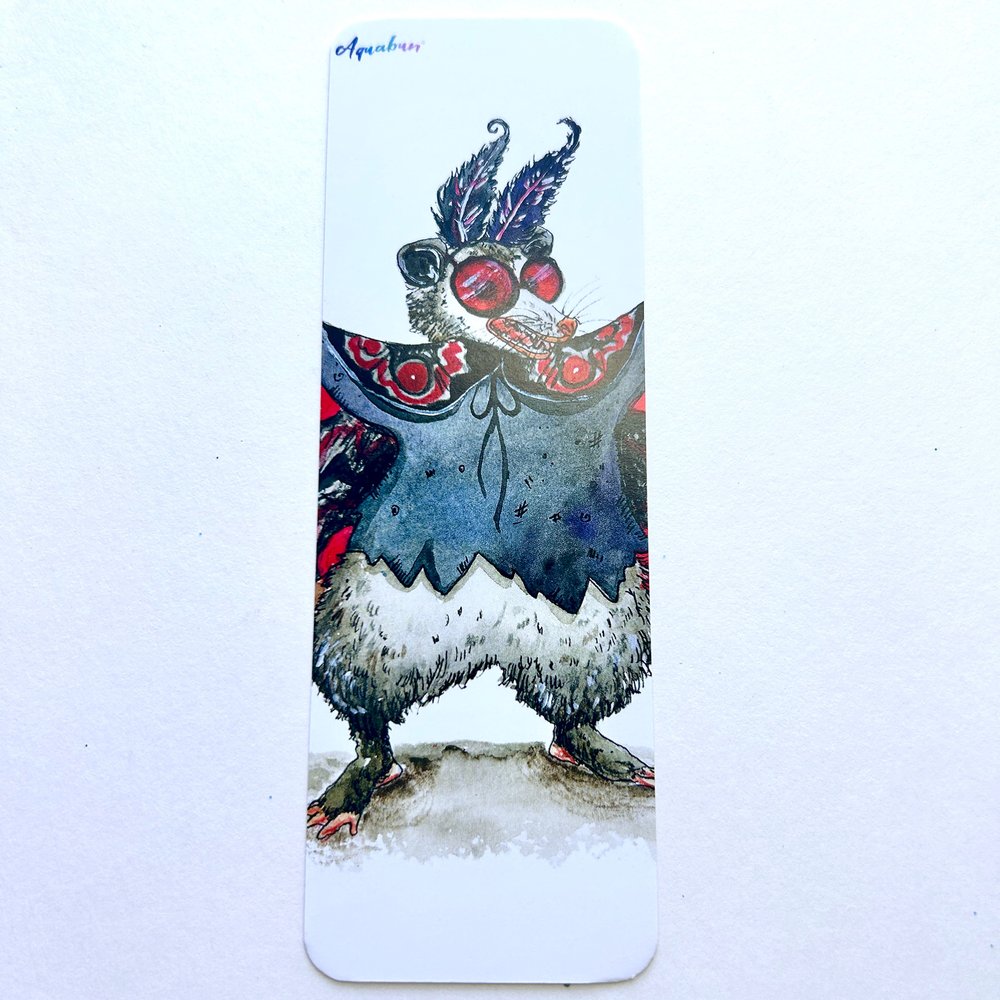 Possum Mothman Costumed Bookmark