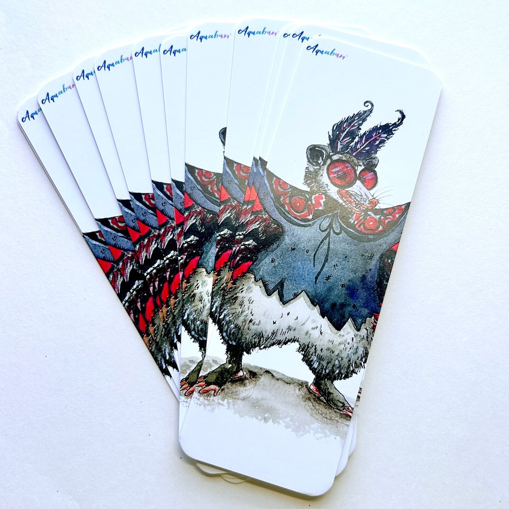 Possum Mothman Costumed Bookmark