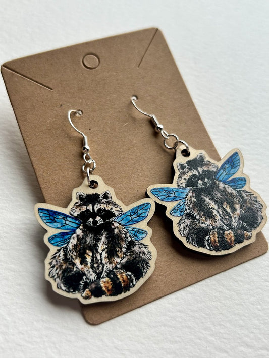 Raccoon Fairy Earrings