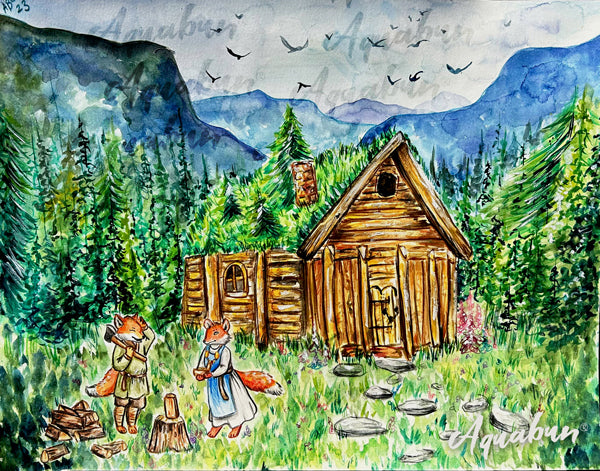 Scandinavian Foxes Print