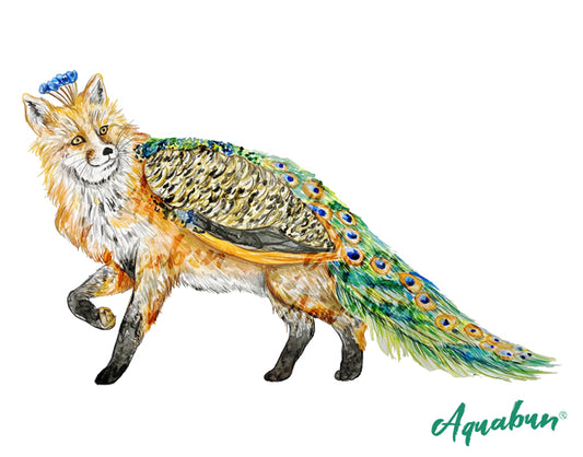 Fox Peacock Print