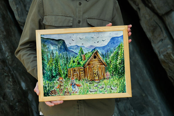 Scandinavian Foxes Print