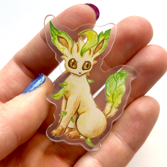Green Grass Kitty Acrylic Magnet