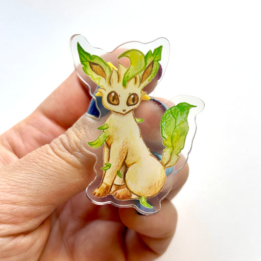 Green Grass Kitty Acrylic Pin