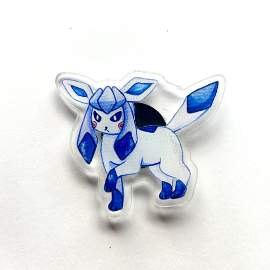Blue Ice Kitty Acrylic Magnet