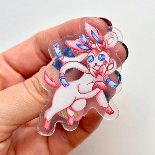 Pink Fairy Kitty Acrylic Pin