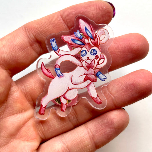 Pink Fairy Kitty Acrylic Magnet