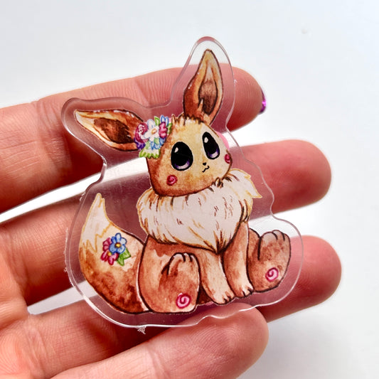 Brown Normal Kitty Acrylic Magnet