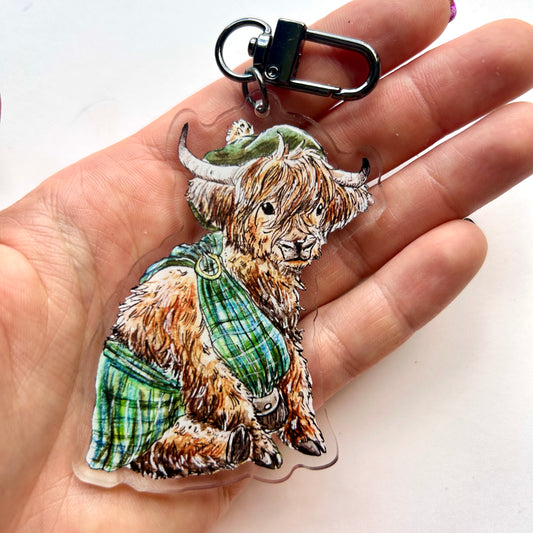 Highland Cow Keychain