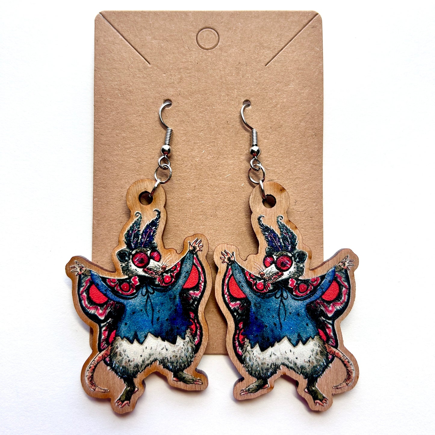 Mothman Possum Earrings