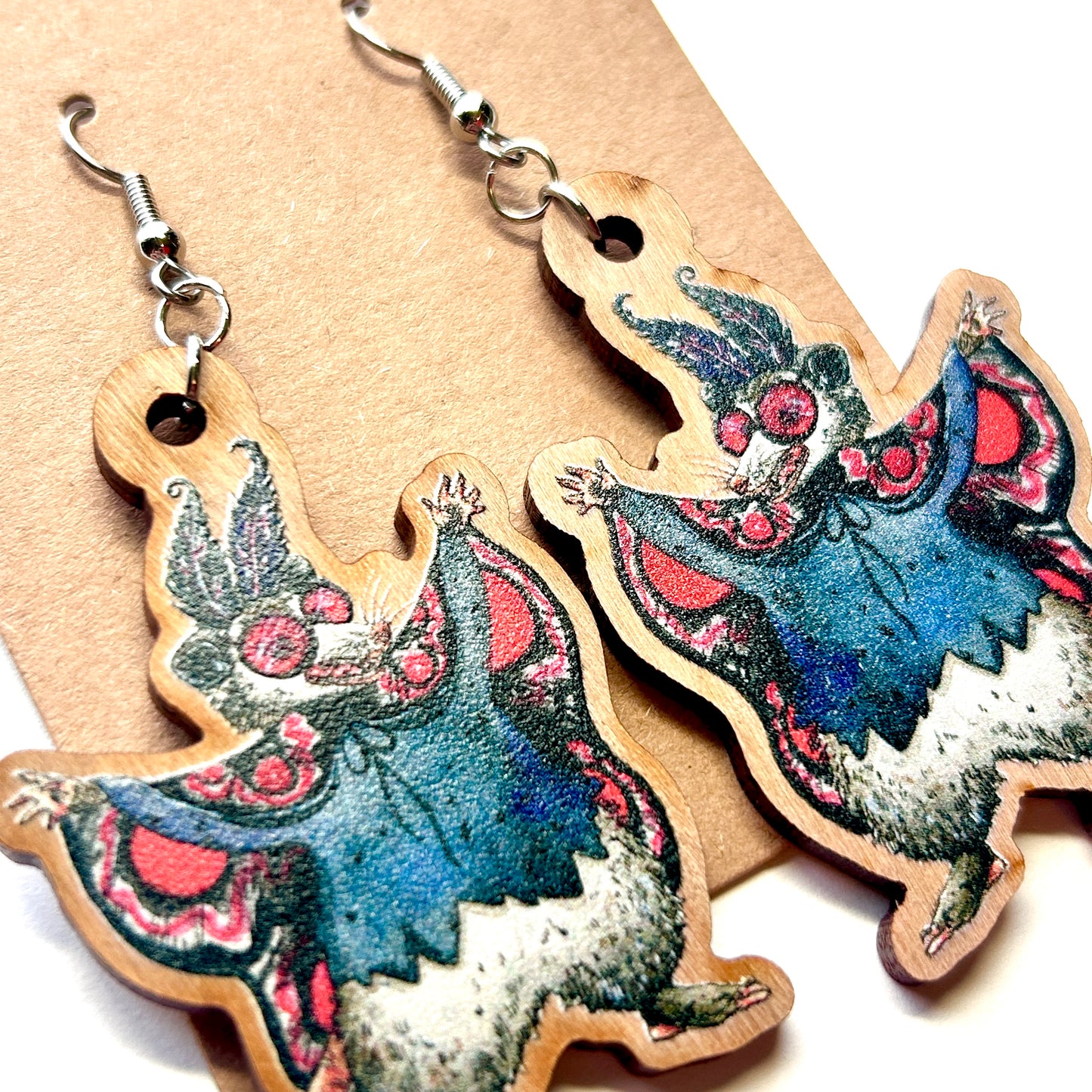 Mothman Possum Earrings