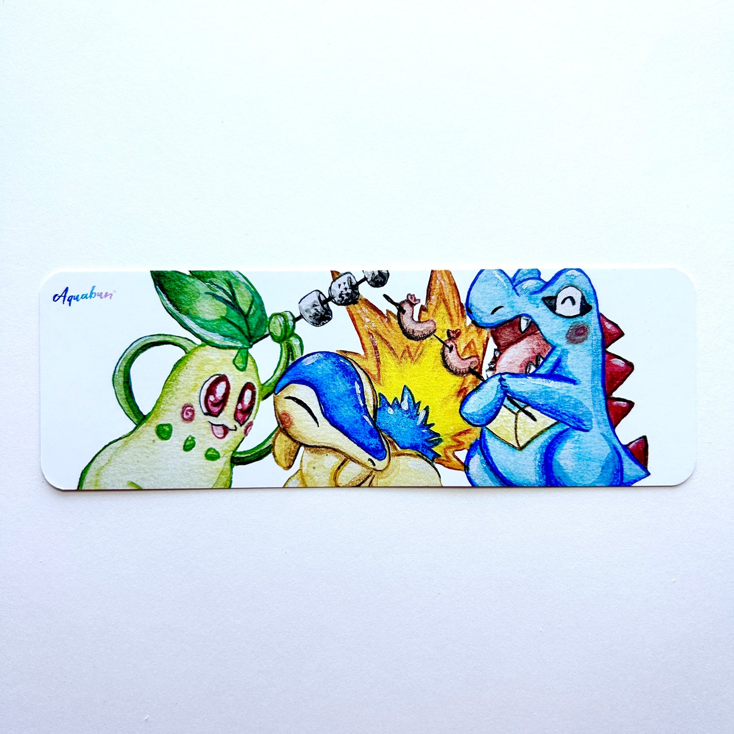 Cute Monster Campfire Bookmark
