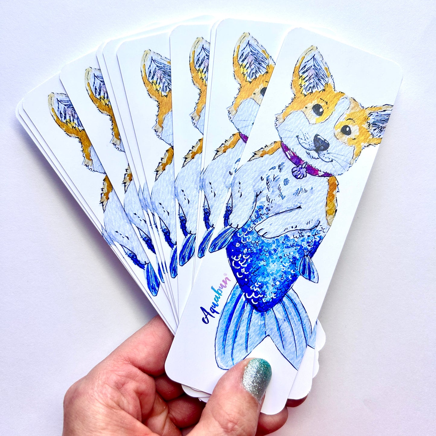 Corgi Mermaid Bookmark