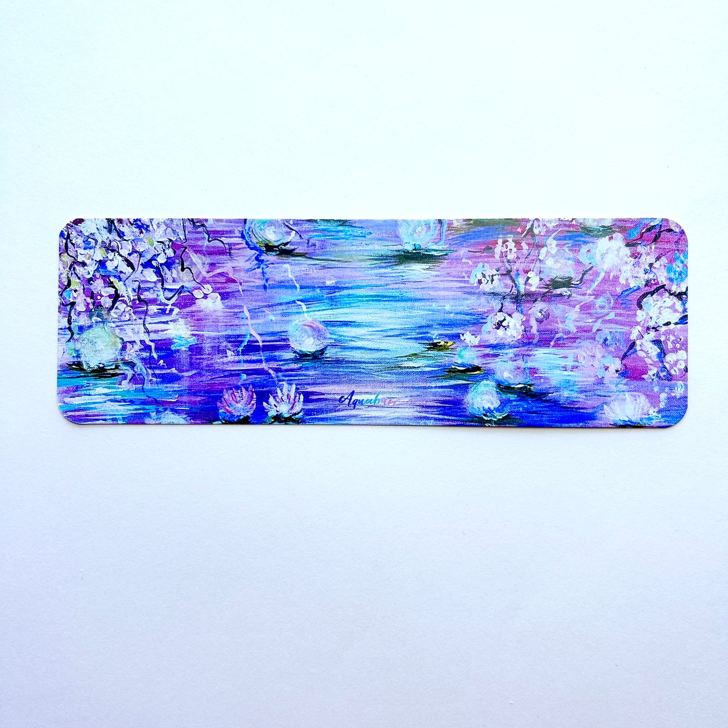 Blue and Pink Lilies Bookmark