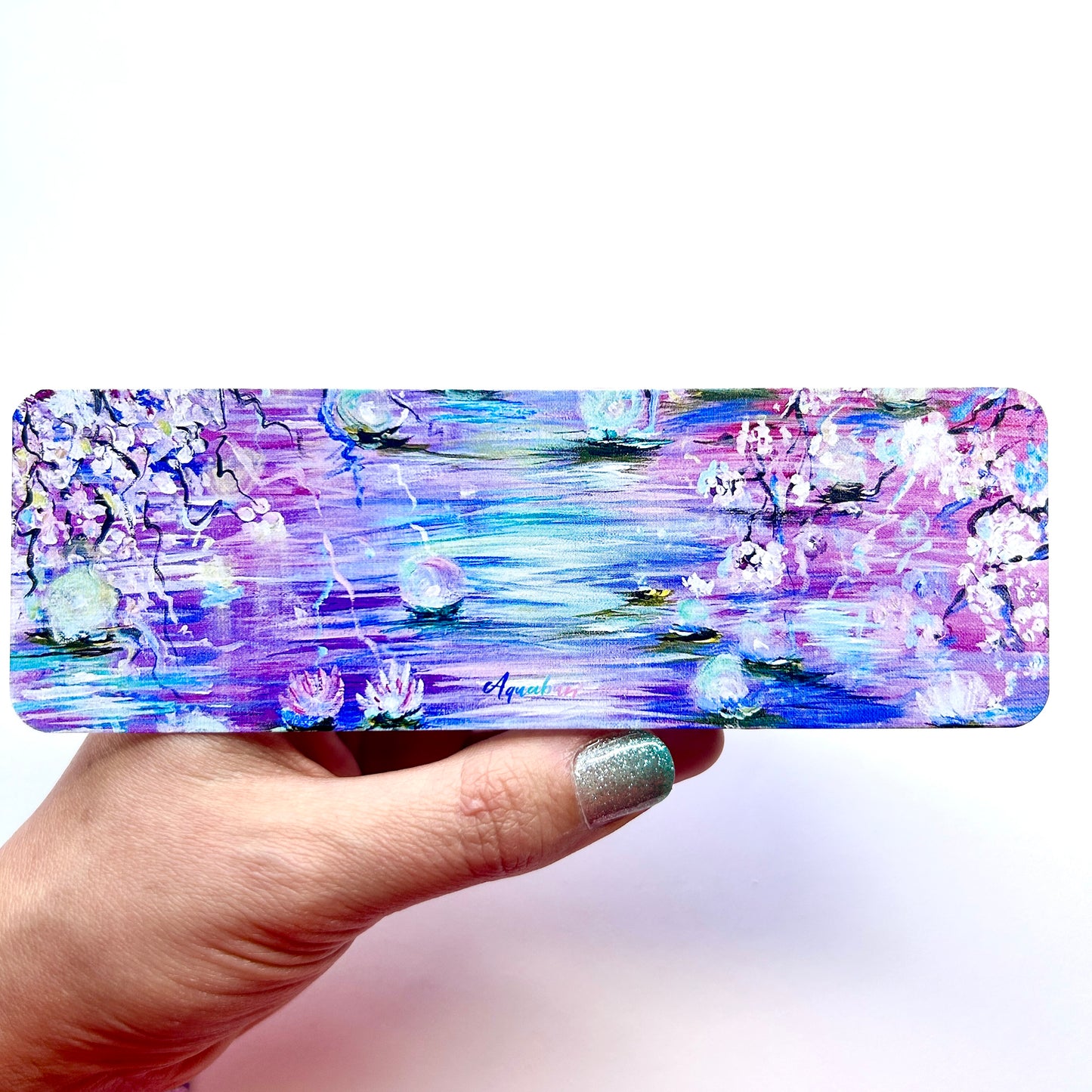 Blue and Pink Lilies Bookmark