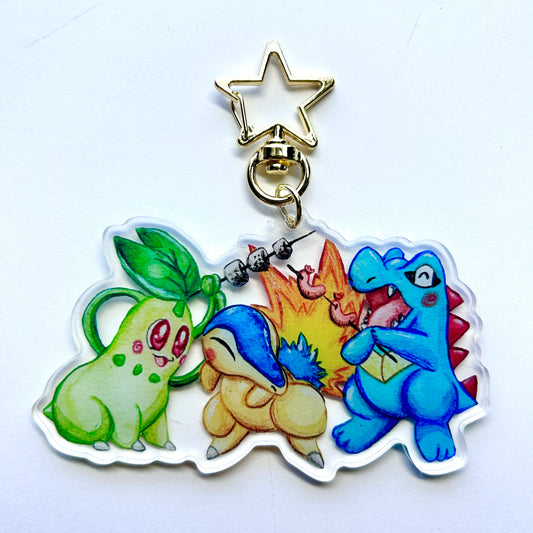 Cute Monster Campfire Keychain
