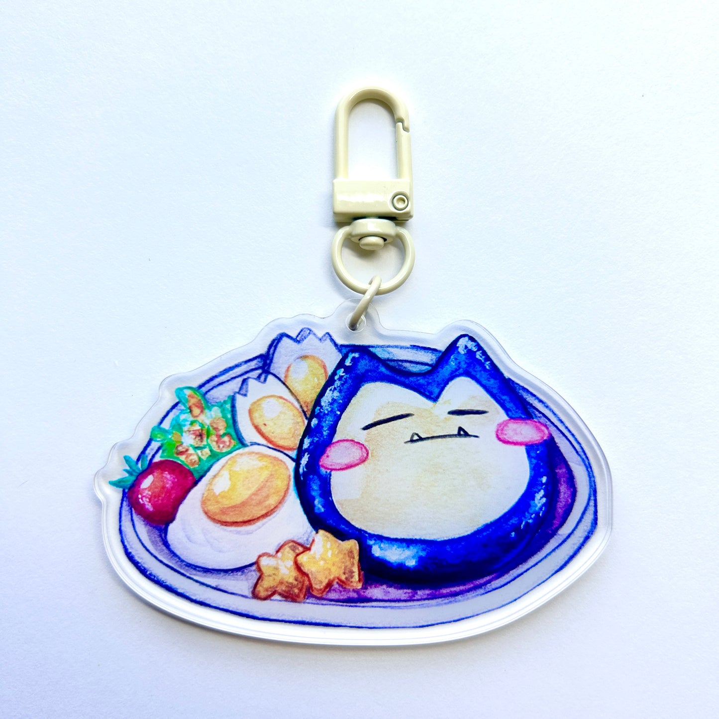 Blue Bear Bun Keychain