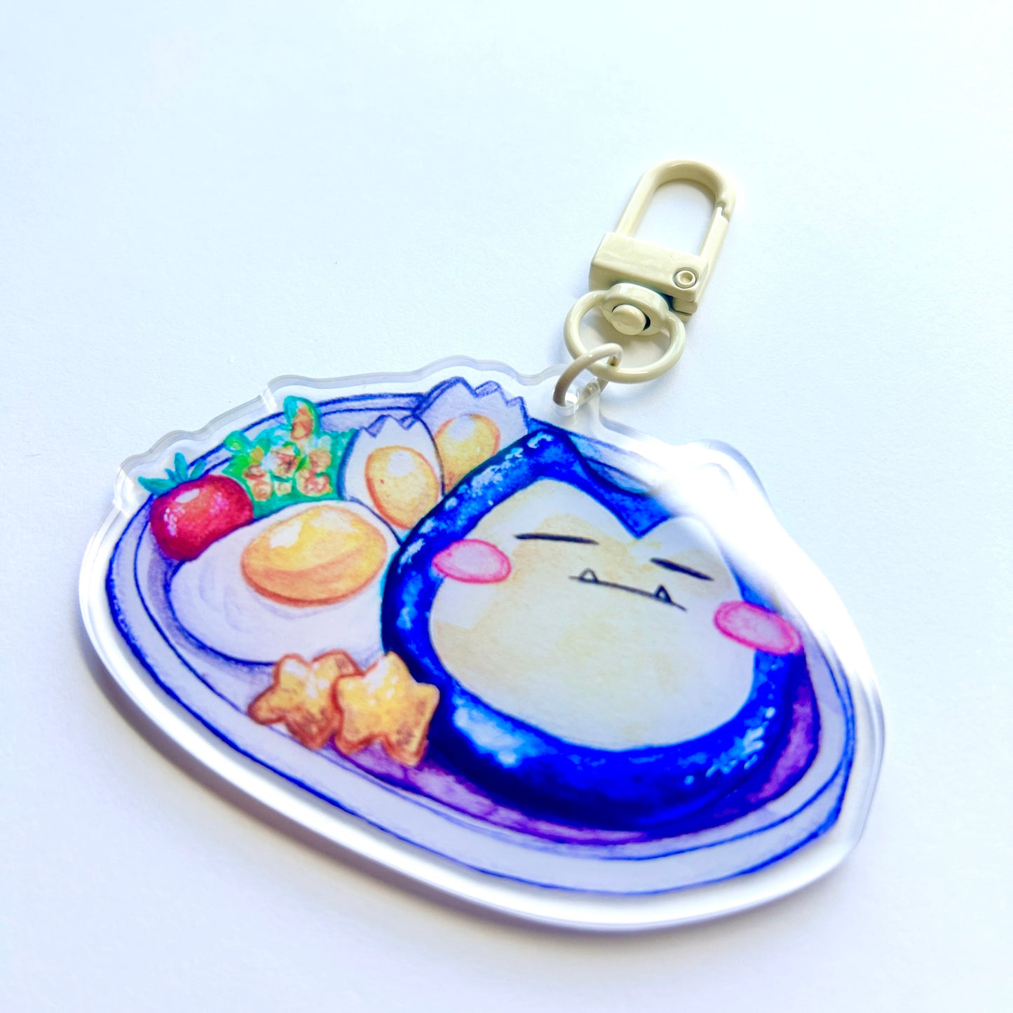 Blue Bear Bun Keychain