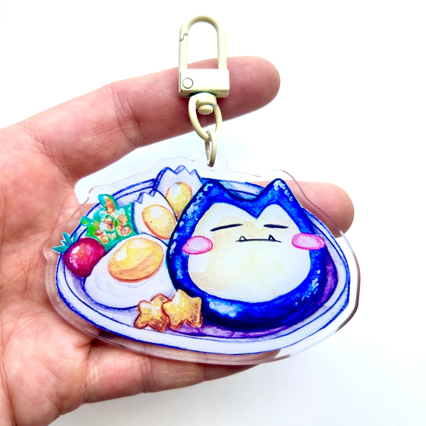 Blue Bear Bun Keychain