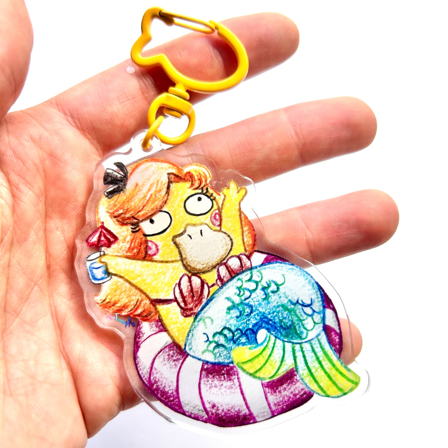 Psychic Duck Mermaid Keychain