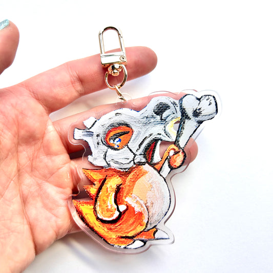 Bone Dinosaur Keychain