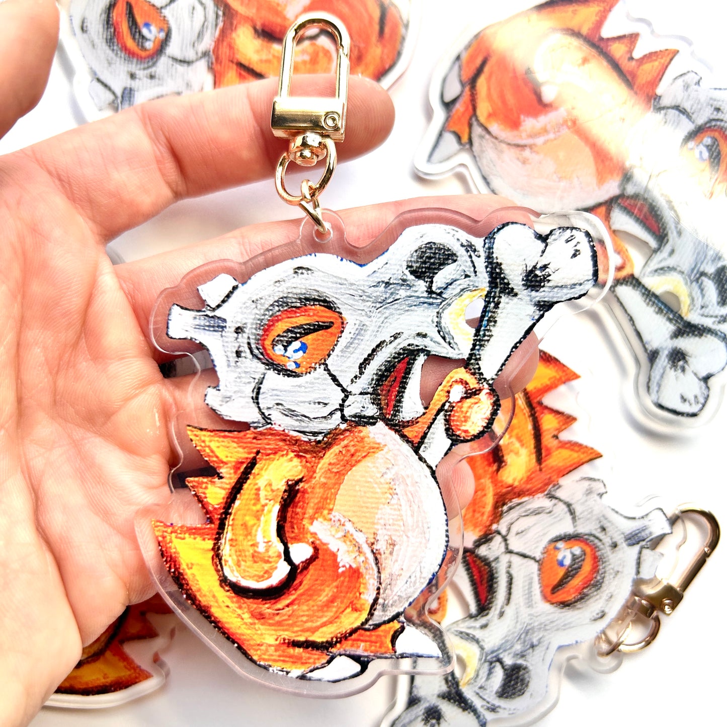 Bone Dinosaur Keychain