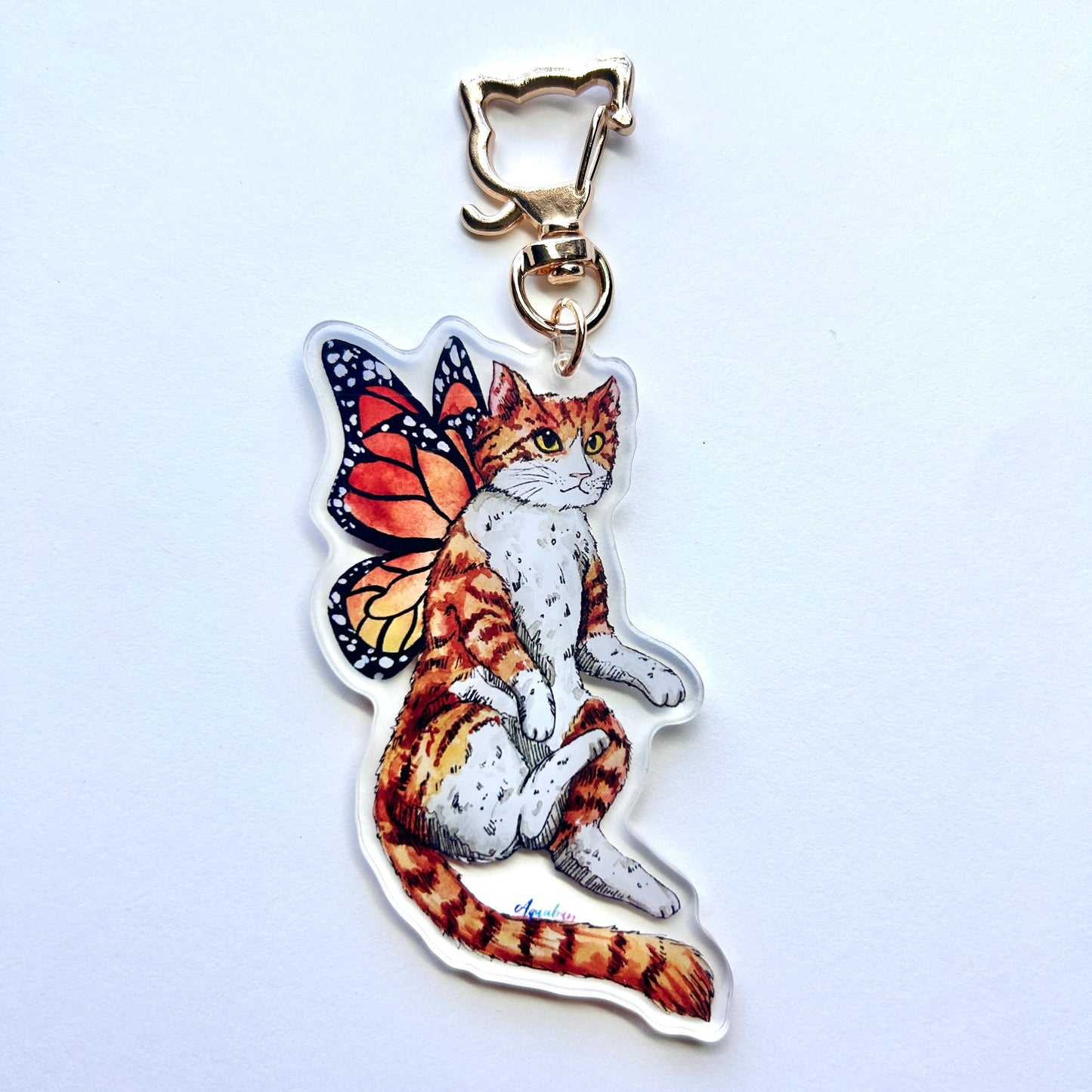 Orange Cat Fairy Keychain