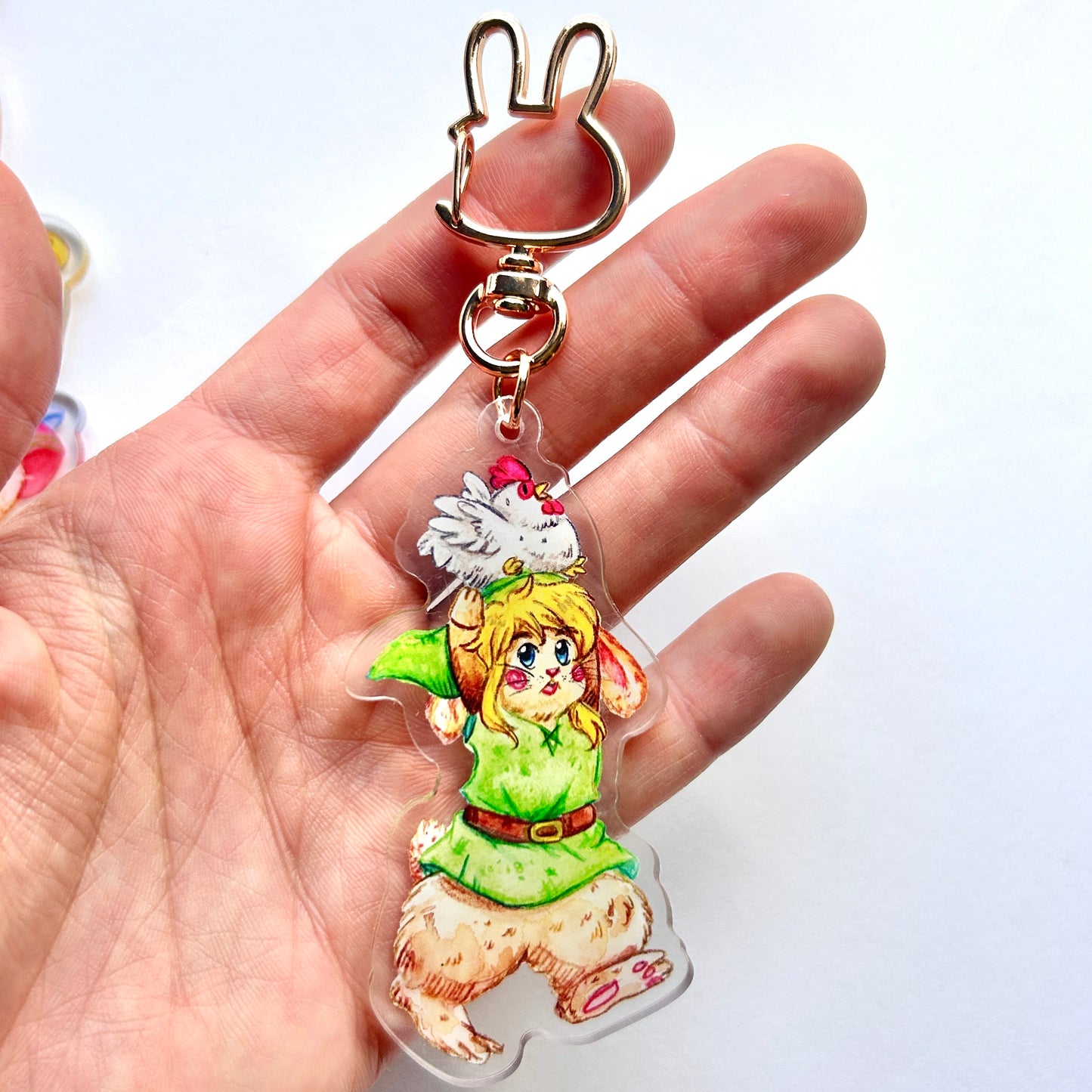 Bunny Warrior Keychain