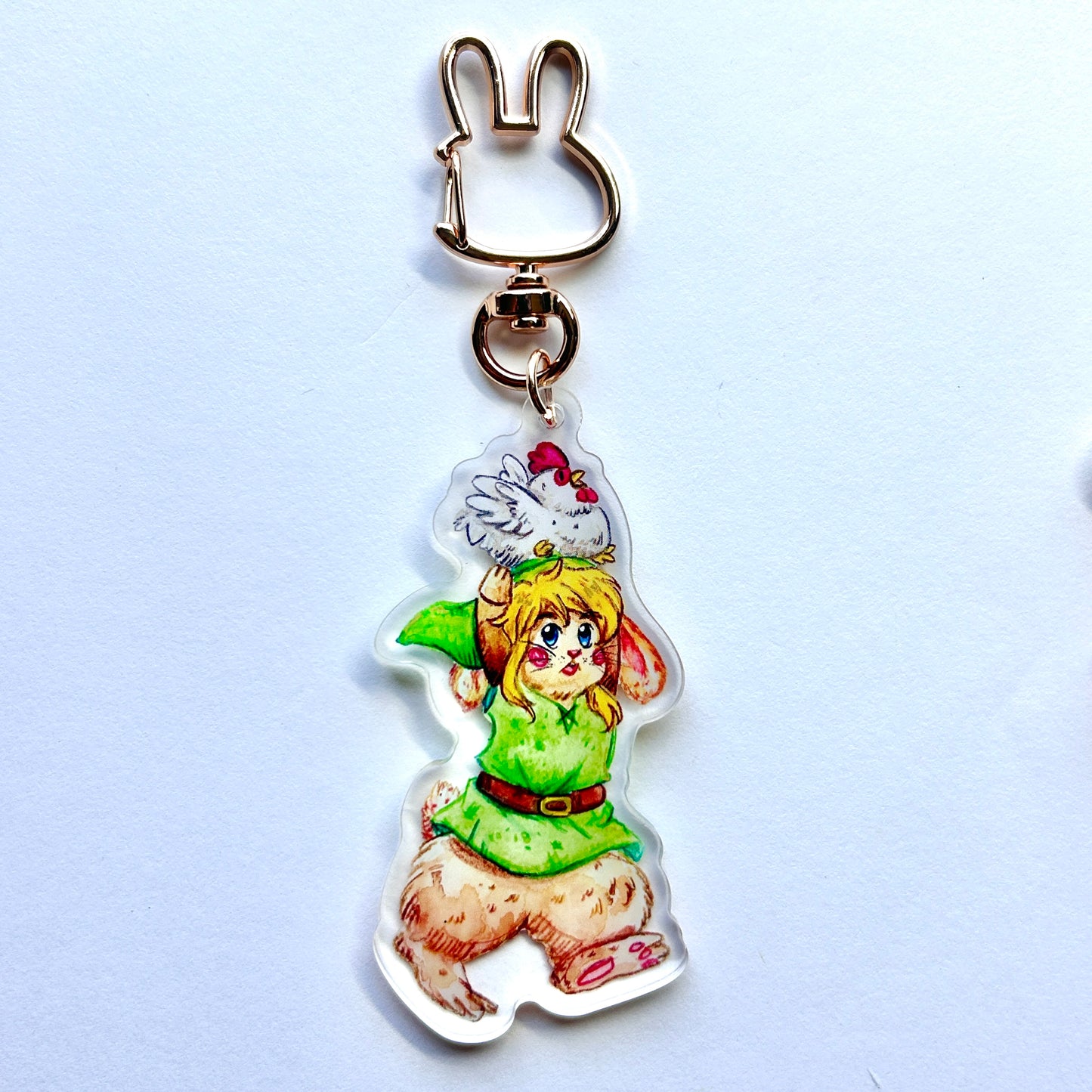 Bunny Warrior Keychain