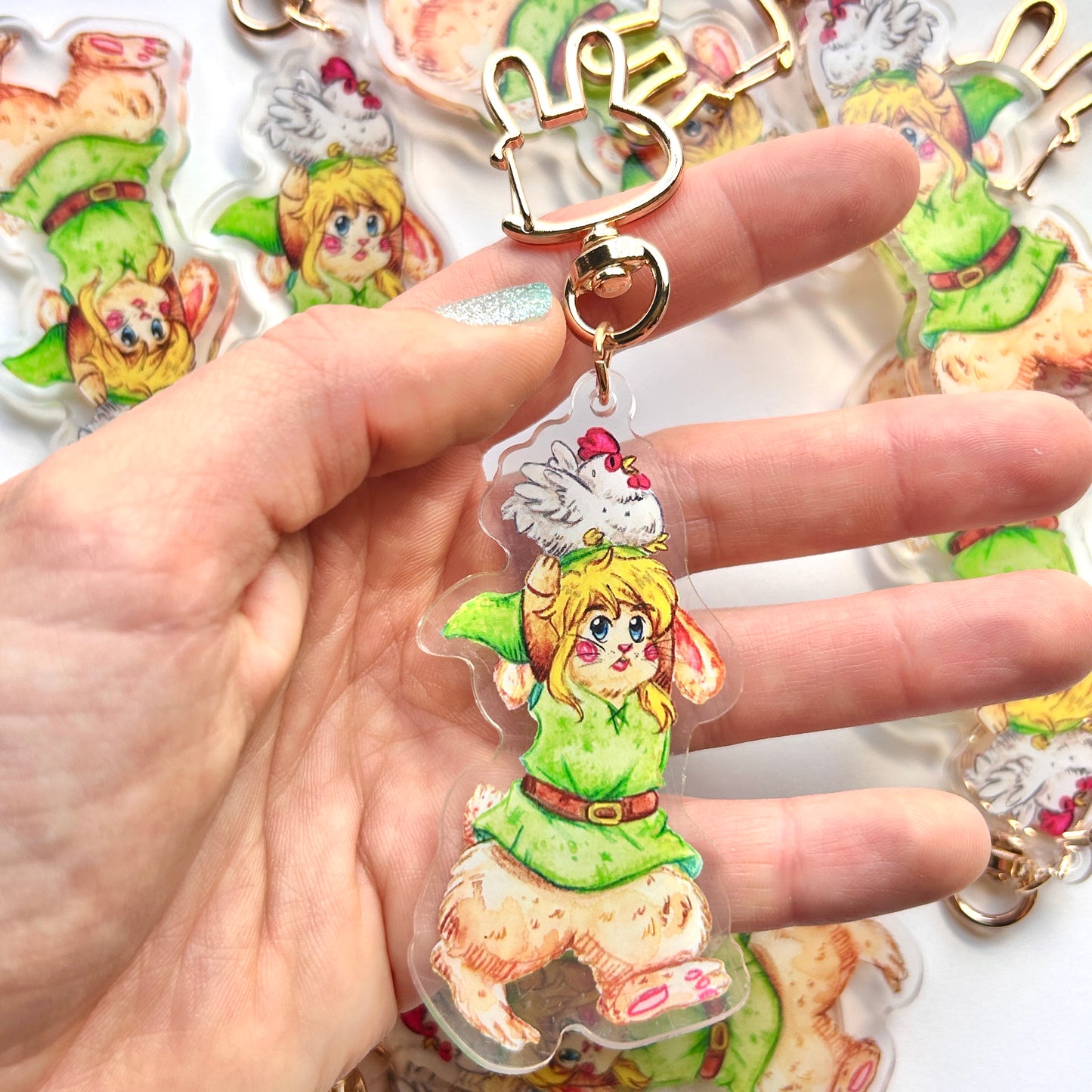 Bunny Warrior Keychain