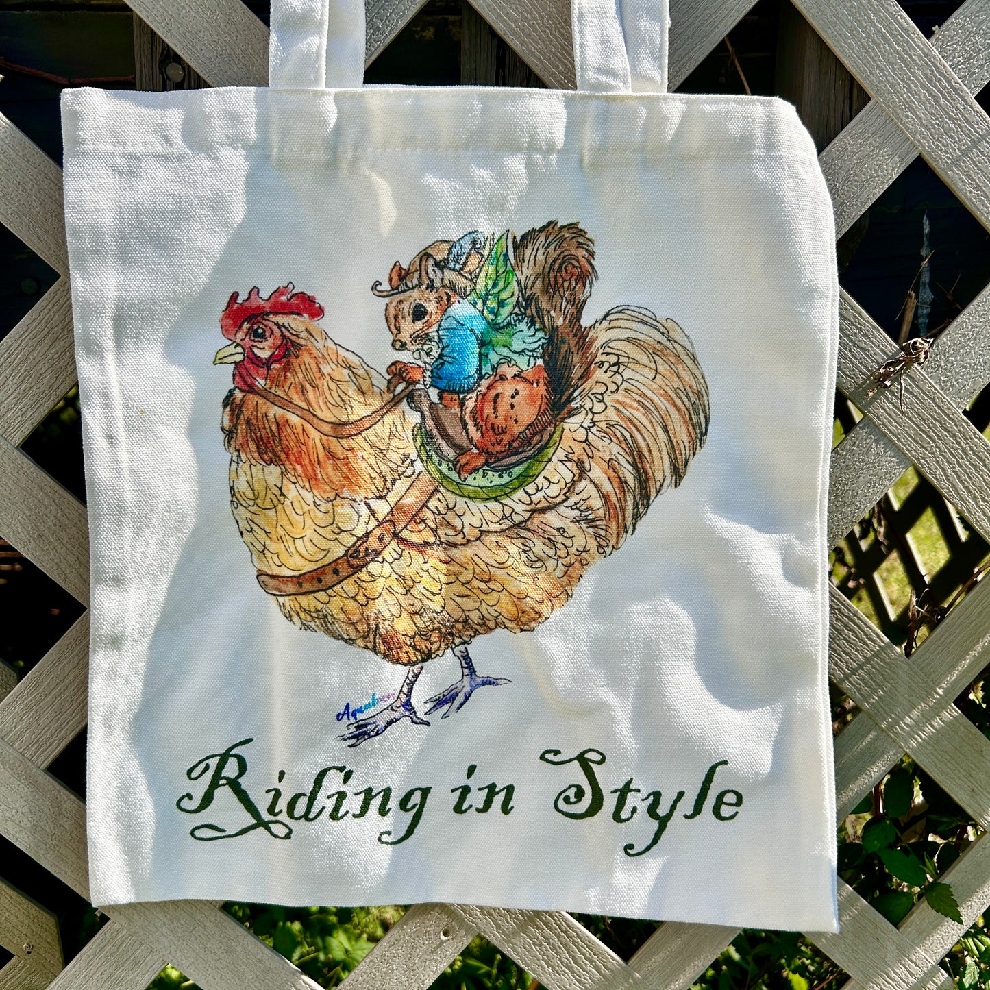 Chicken Rider Tote Bag