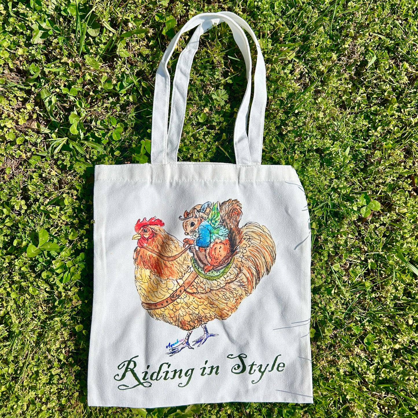 Chicken Rider Tote Bag