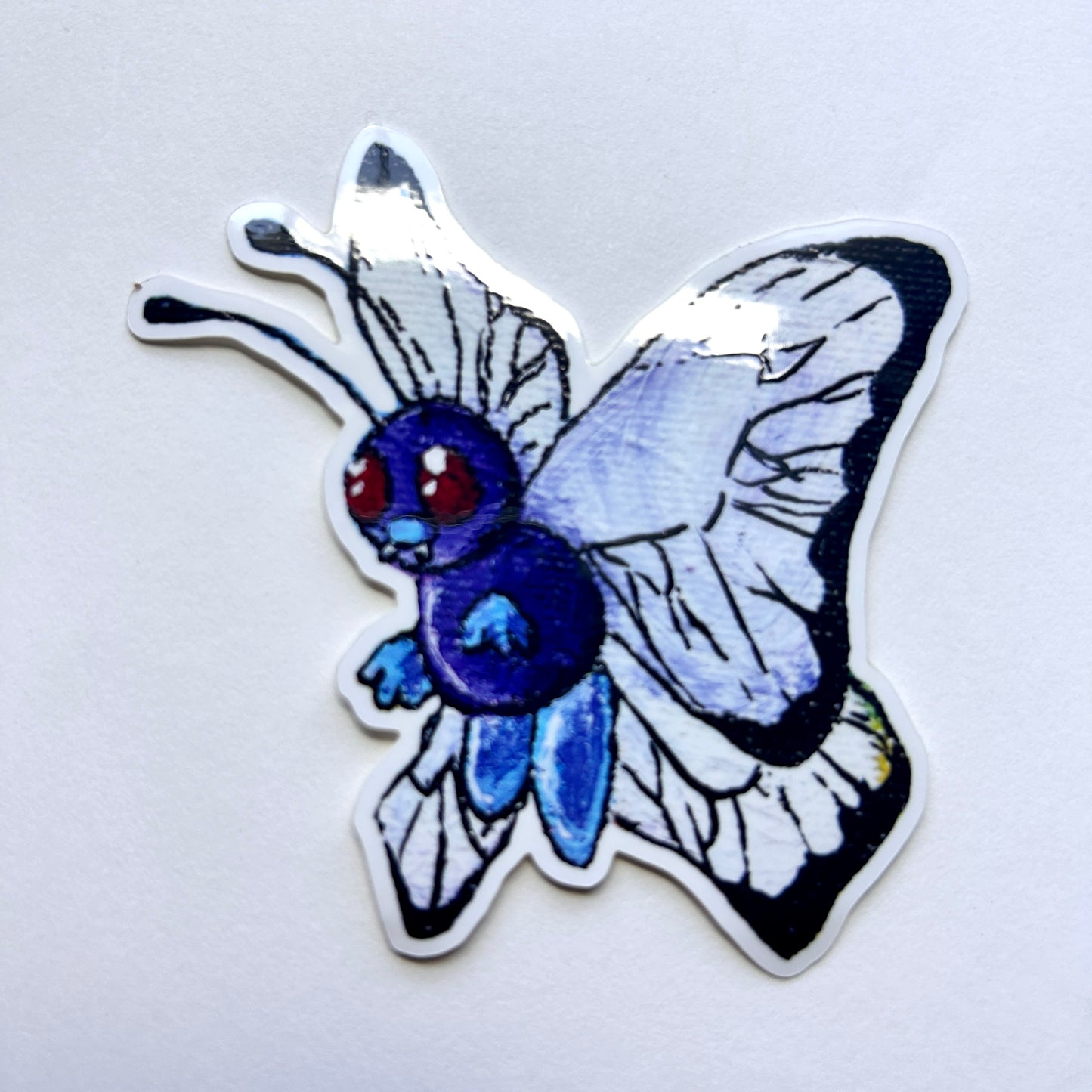 Blue Butterfly Sticker