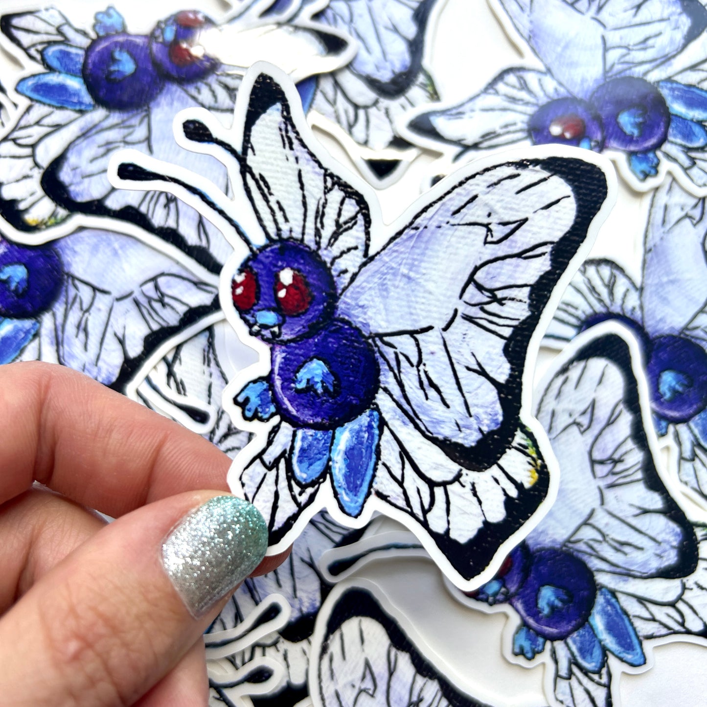 Blue Butterfly Sticker