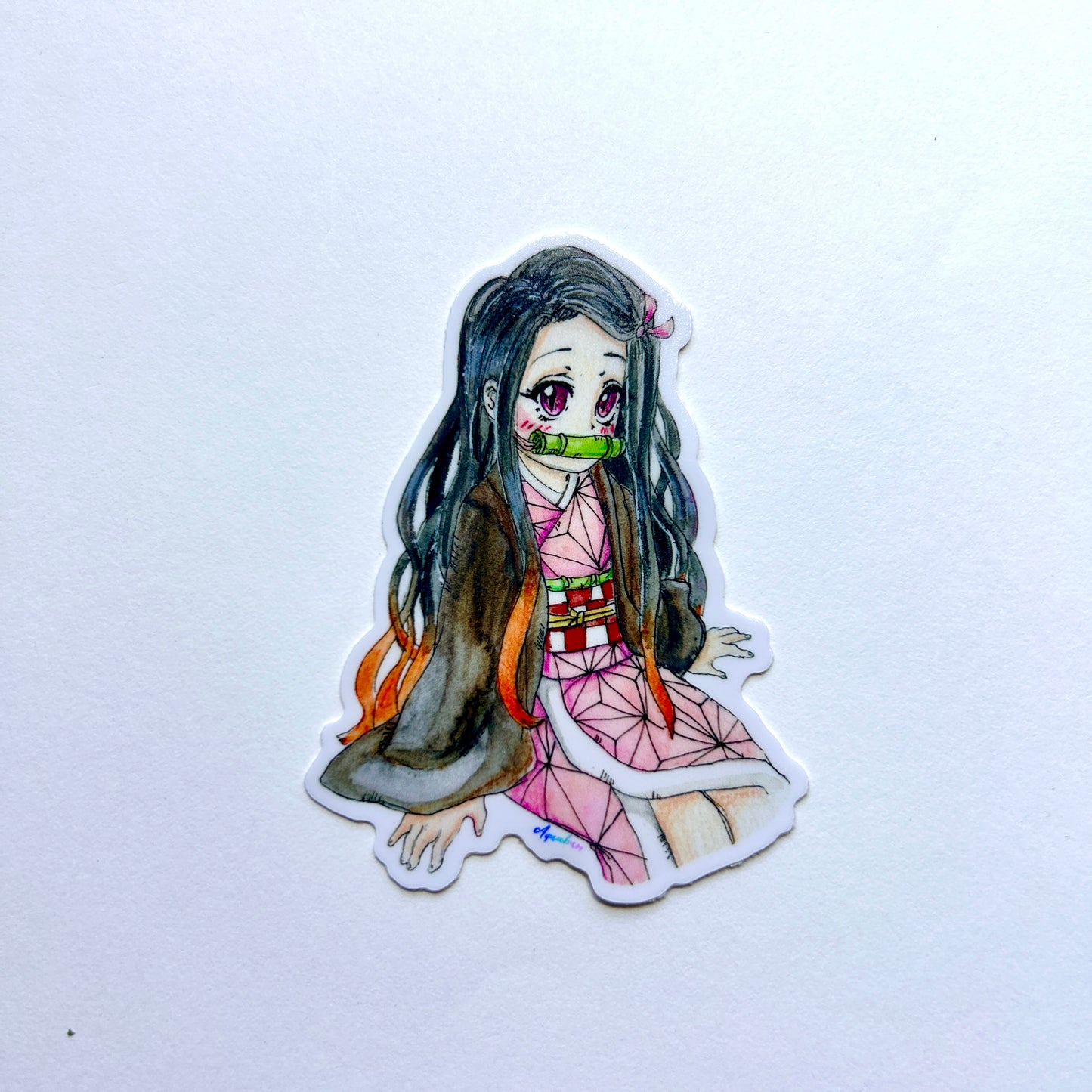 Pink Kimono Girl Sticker