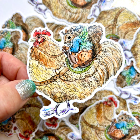 Chicken Rider Sticker