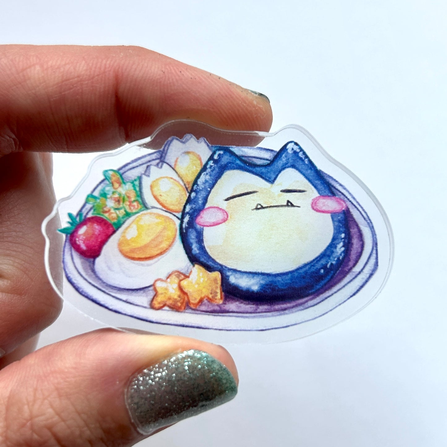 Blue Bear Bun Acrylic Magnet