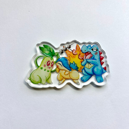 Cute Monster Campfire Acrylic Magnet