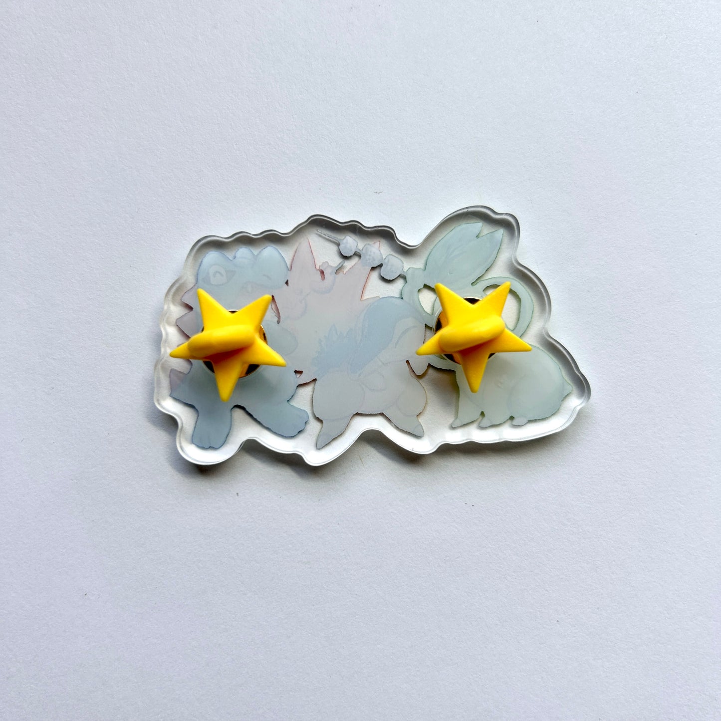 Cute Monster Campfire Acrylic Pin