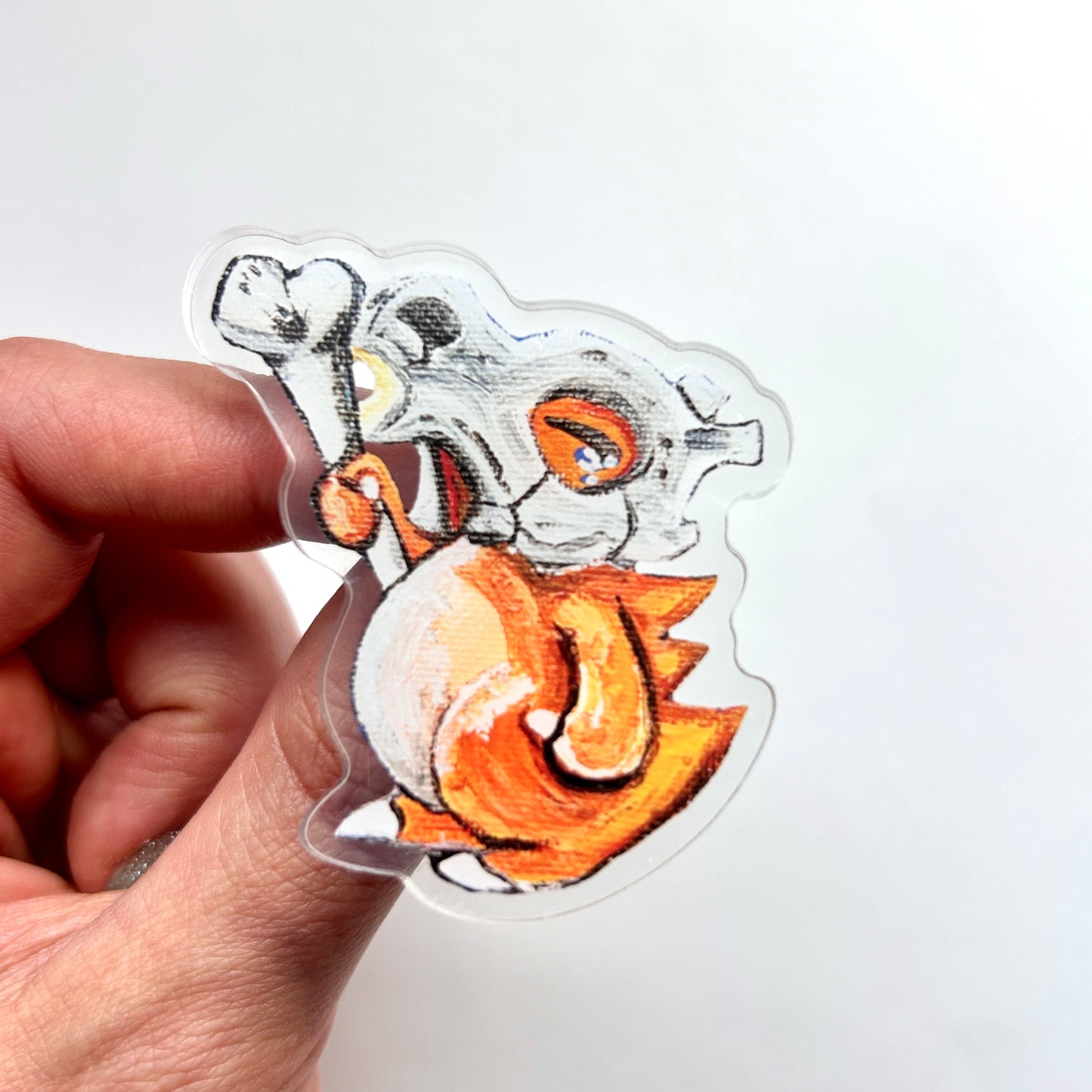 Bone Dinosaur Acrylic Pin