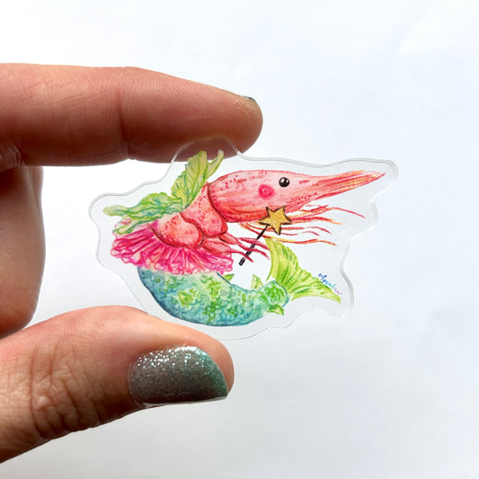 Shrimp Fairy Acrylic Pin