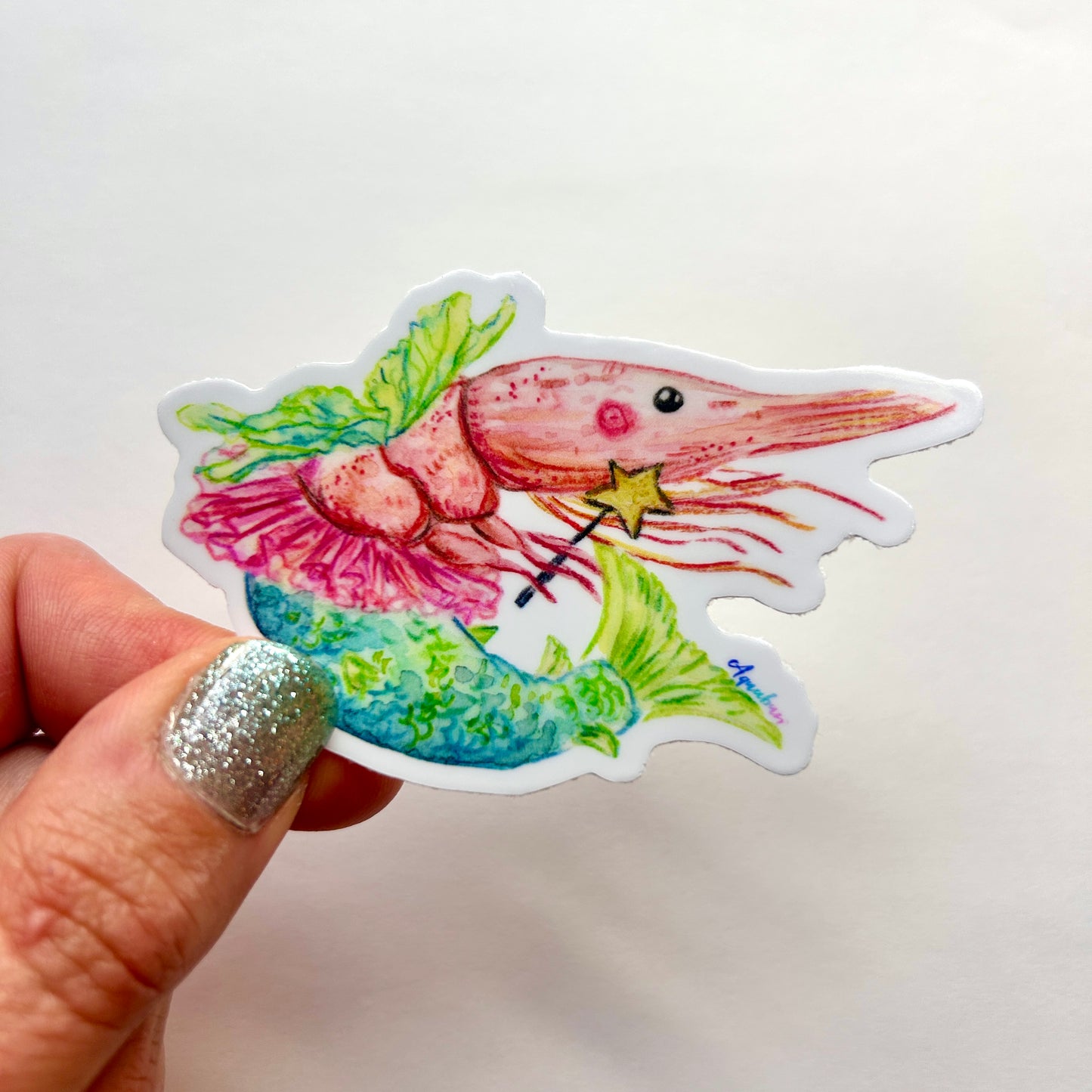Shrimp Fairy Sticker