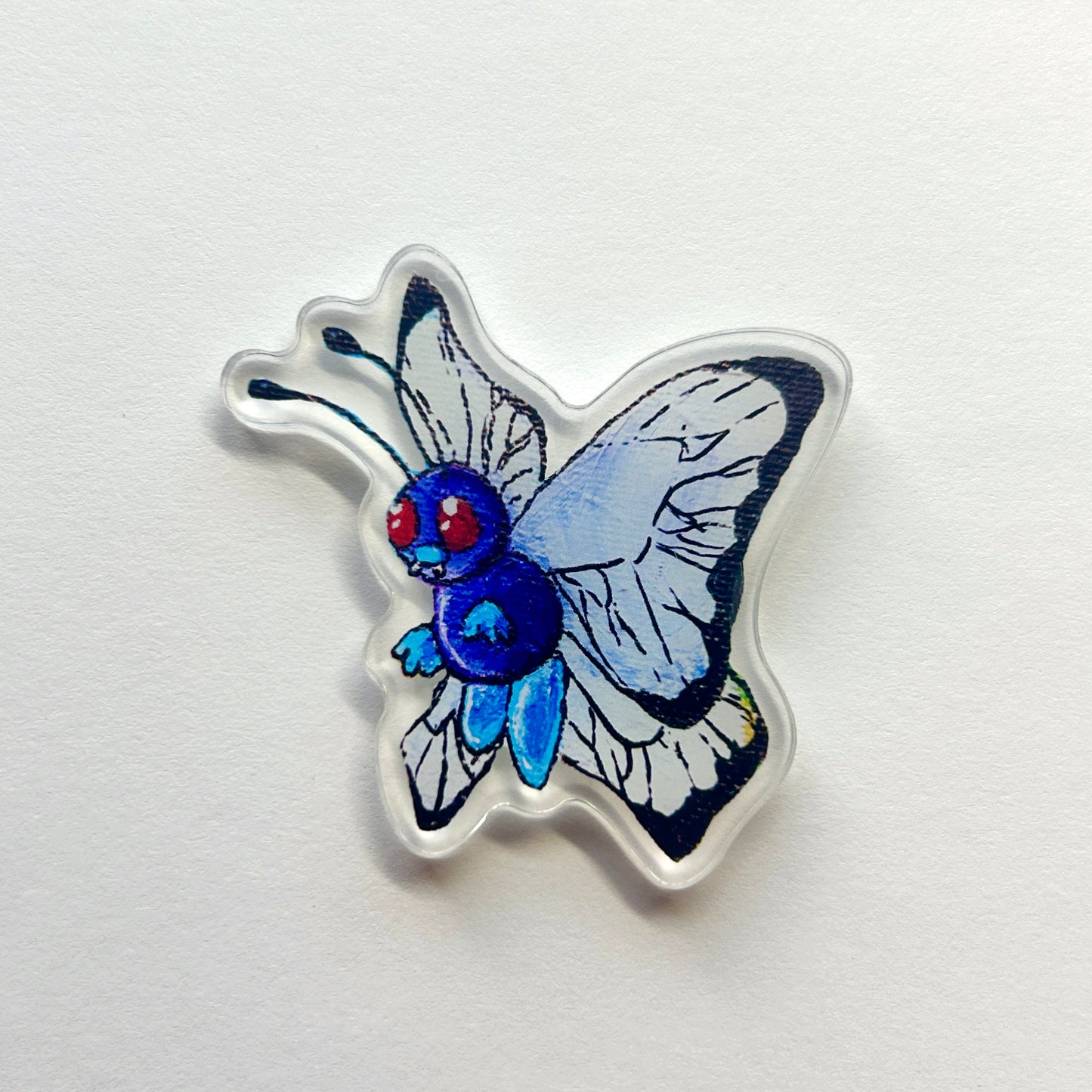 Blue Butterfly Acrylic Pin
