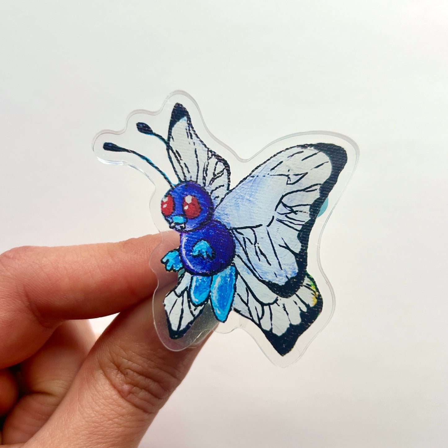 Blue Butterfly Acrylic Pin